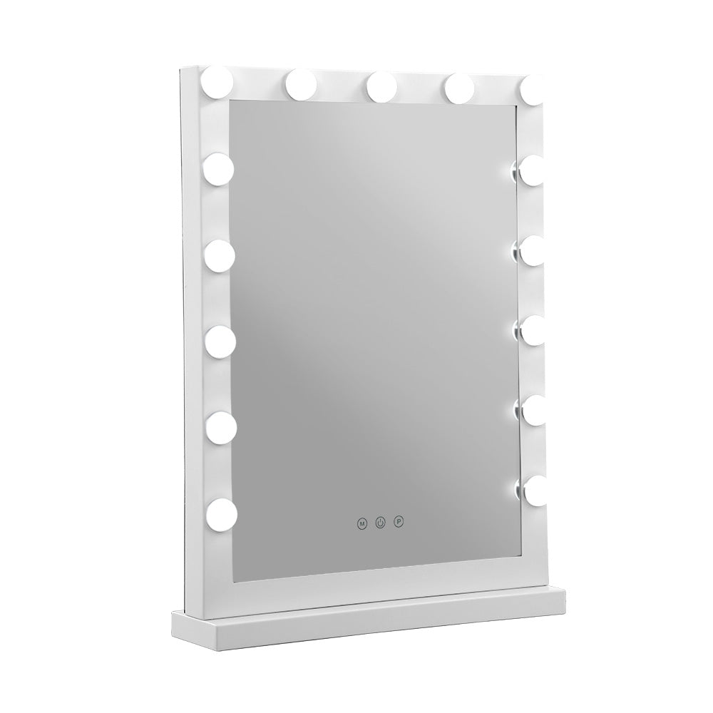 Hollywood Makeup Mirror With Light 15 LED Bulbs Vanity Lighted Stand