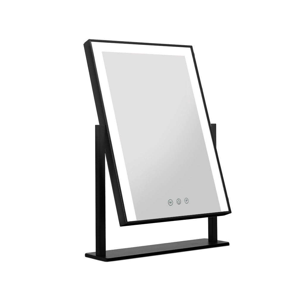 LED Makeup Mirror Hollywood Standing Mirror Tabletop Vanity Black