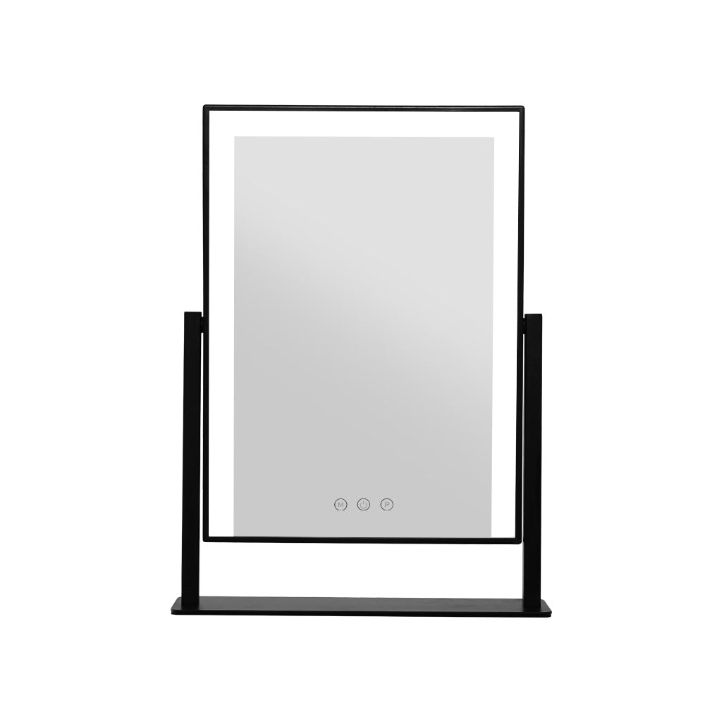 LED Makeup Mirror Hollywood Standing Mirror Tabletop Vanity Black