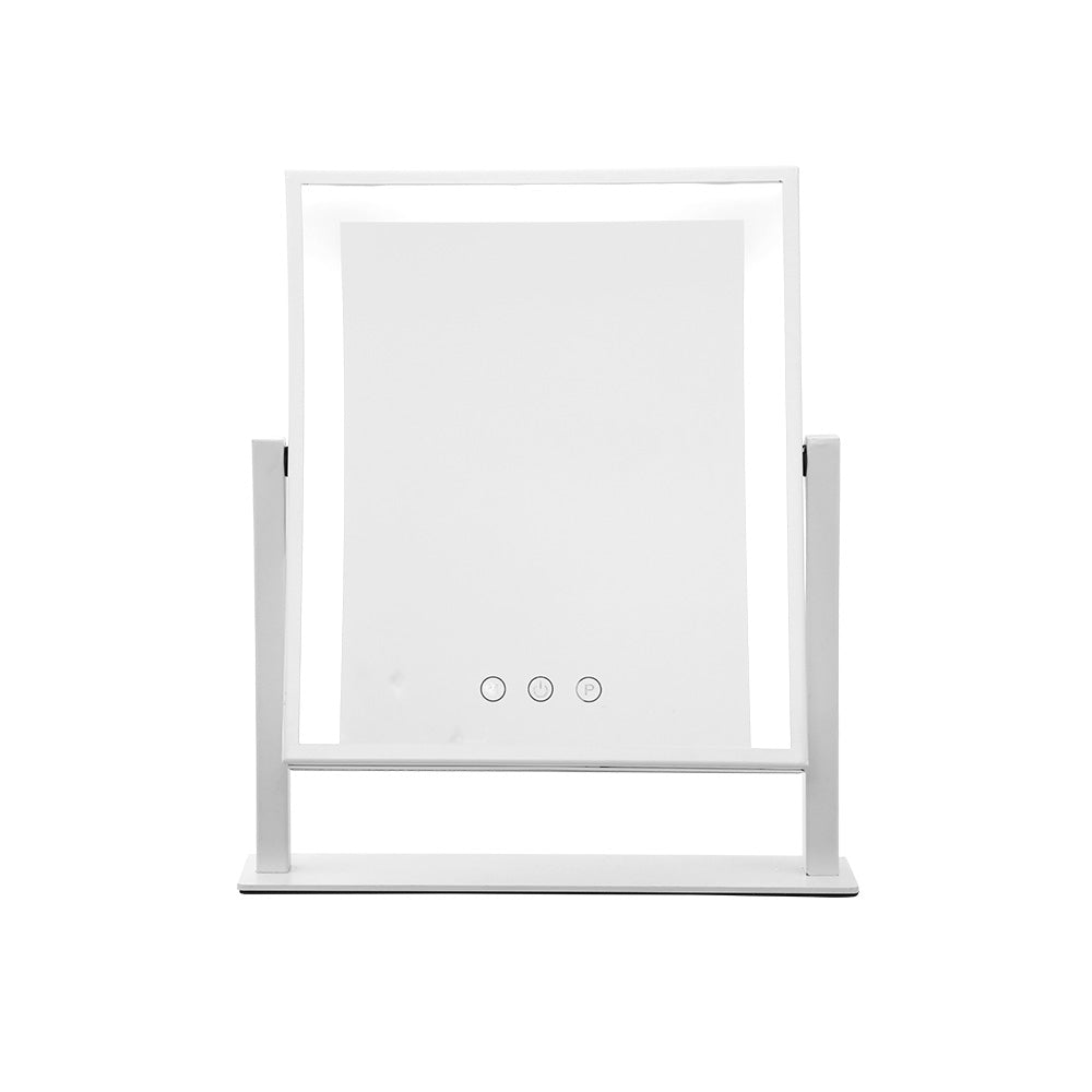 LED Makeup Mirror Hollywood Standing Mirror Tabletop Vanity White