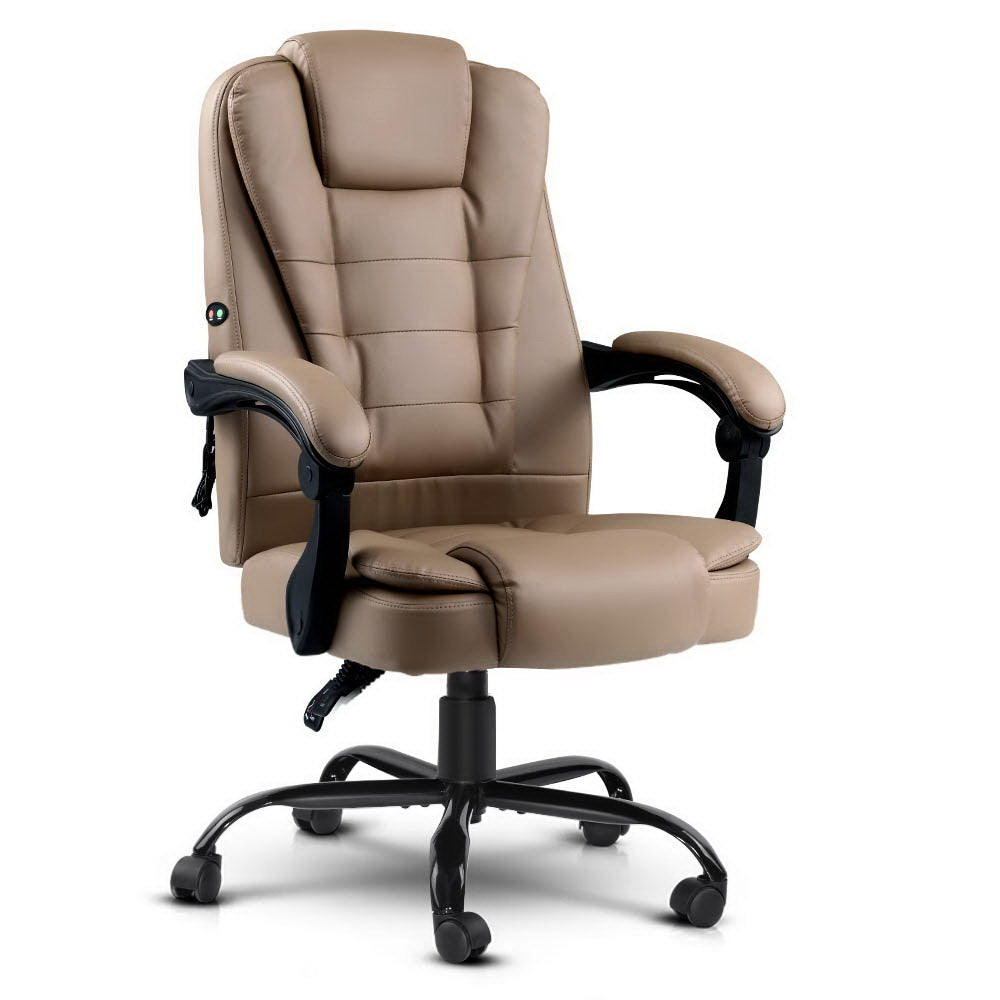 Thrym Massage Office Chair PU Leather Recliner Computer Gaming Chairs - Espresso