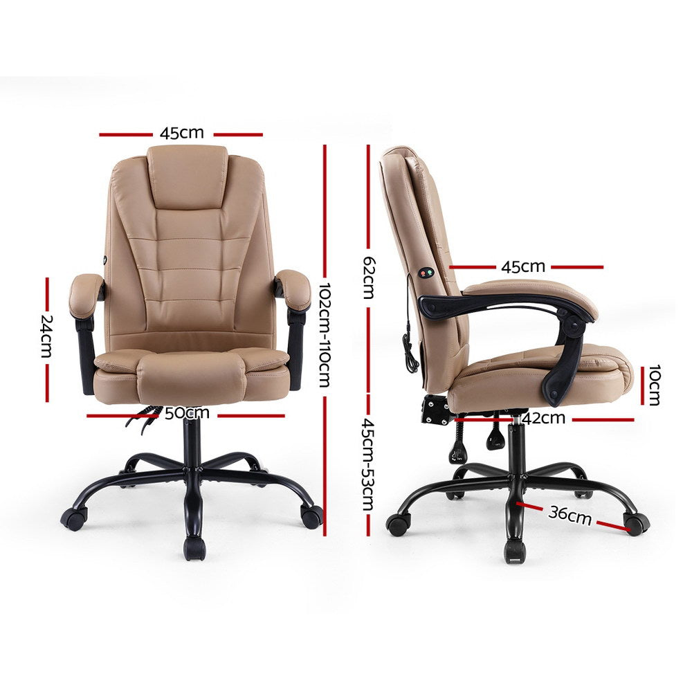 Thrym Massage Office Chair PU Leather Recliner Computer Gaming Chairs - Espresso