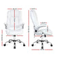 Artiss 8 Point Massage Office Chair Pu Leather White