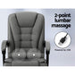 Artiss 2 Point Massage Office Chair Fabric Black