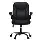 Artiss 2 Point Massage Office Chair Leather Mid Back Black