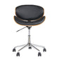 Artiss Wooden Office Chair Leather Seat Black