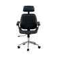 Artiss Wooden Office Chair Leather Seat Black