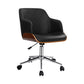 Artiss Wooden Office Chair Fabric Seat Black