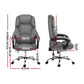 Artiss Executive Office Chair Fabric Recliner Grey