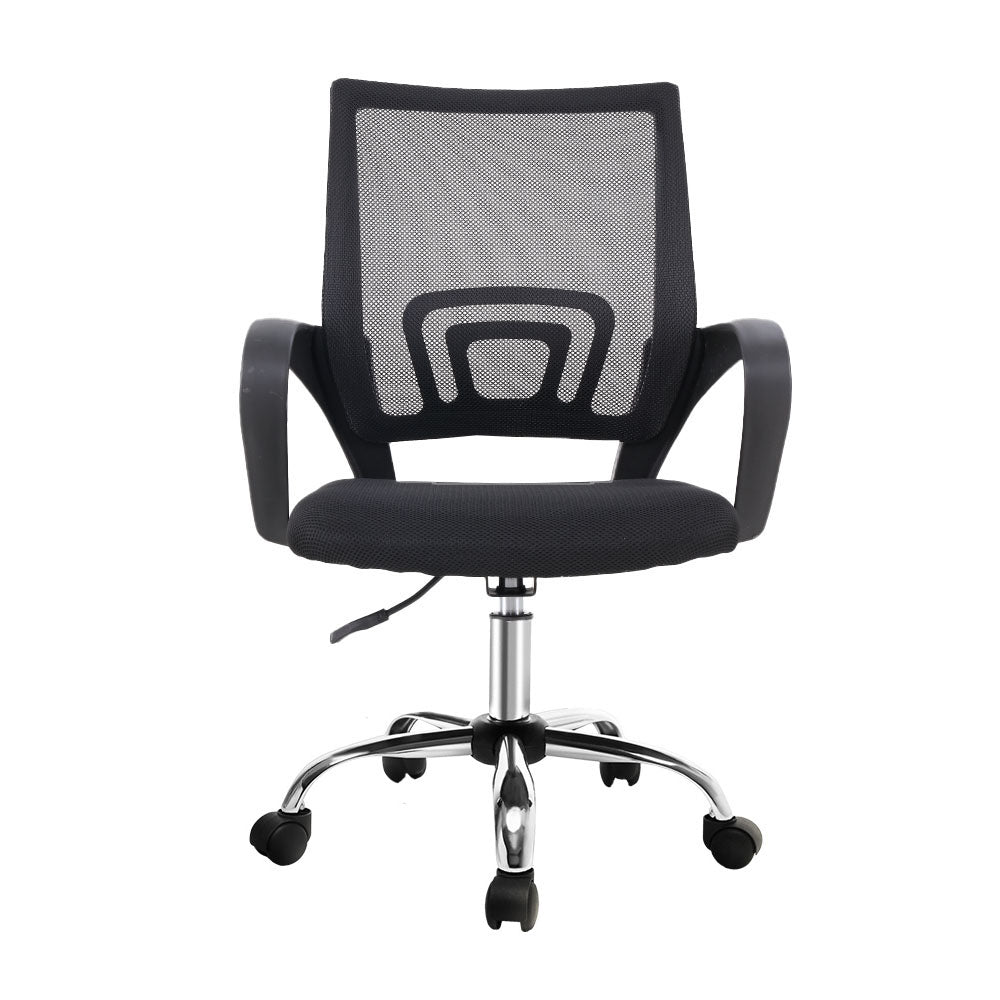 Artiss Mesh Office Chair Mid Back Black