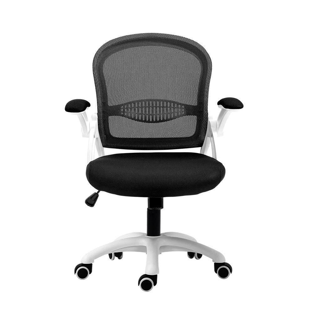 Artiss Mesh Office Chair Mid Back Black