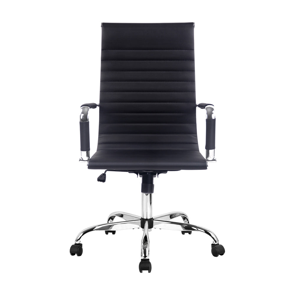 Artiss Office Chair Conference Chairs Pu Leather High Back Black