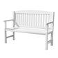 Emeric Outdoor Garden Bench Seat Wooden Chair Patio Furniture Timber Lounge - White