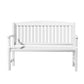 Emeric Outdoor Garden Bench Seat Wooden Chair Patio Furniture Timber Lounge - White