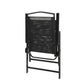 Zoe Set of 2 Outdoor Chairs Portable Folding Camping Chair Steel Patio Furniture - Black