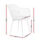 Gerald Outdoor Dining Chairs PP Lounge Chair Patio Furniture Garden Set of 4 - White