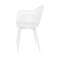 Gerald Outdoor Dining Chairs PP Lounge Chair Patio Furniture Garden Set of 4 - White