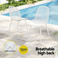 Henry Lounge Chair Patio Garden Furniture Set 4 Outdoor Dining Chairs - White