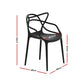 Yannick Set of 4 PP Outdoor Dining Chairs Portable Stackable Chair Patio Furniture - Black