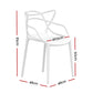 Yannick Outdoor Dining Chairs PP Portable Stackable Chair Patio Furniture Set of 4 - White