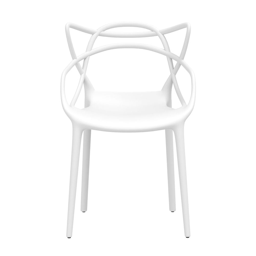 Yannick Outdoor Dining Chairs PP Portable Stackable Chair Patio Furniture Set of 4 - White