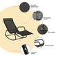 Esmond Sun Lounge Rocking Chair Outdoor Lounger Patio Furniture Pool Garden - Black