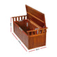 Outdoor Storage Box Wooden Garden Bench 128.5cm Chest Tool Toy Sheds Extra Large