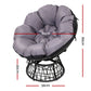 Outdoor Chairs Outdoor Furniture Papasan Chair Wicker Patio Garden - Black