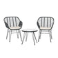 Dalton 2-Seater Table Chairs Patio 3-Piece Outdoor Furniture - Grey