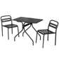 Stussy 2-Seater Outdoor Patio Furniture Steel 3-Piece Bistro Set - Black