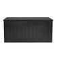 830L Outdoor Storage Box Container Lockable Bench Tool Shed - Black