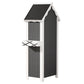 Outdoor Storage Cabinet Shed Box Wooden Shelf Chest Garden Furniture - Grey & White