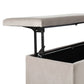 Storage Ottoman Blanket Box Table 97cm Velvet - Taupe