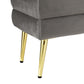 Ottoman Storage Foot Stool Velvet - Grey