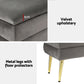 Ottoman Storage Foot Stool Velvet - Grey