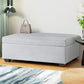 112cm Ottoman Storage Sofa Bed Foldable - Grey