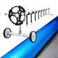 Solar Swimming Pool Cover Roller 10x4m Blanket Bubble Heater 500Micron