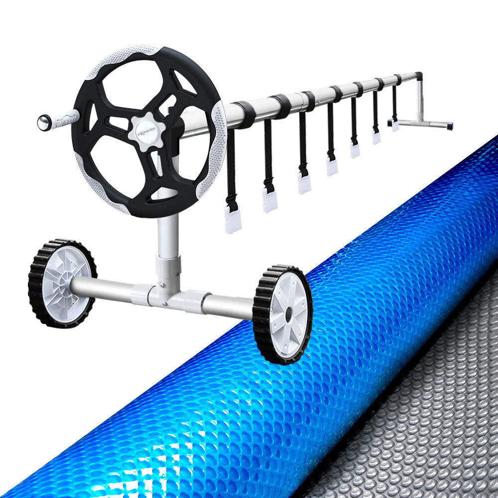 8.5x4.2m Swimming Pool Cover Roller Solar Blanket Bubble Heater Covers