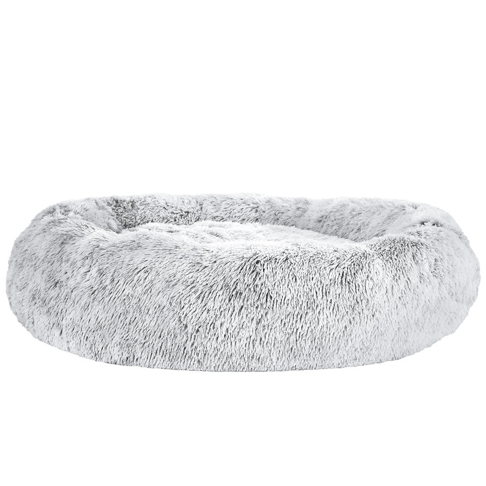 XLarge Dog Beds Pet 110cm Calming Soft Plush - Light Charcoal