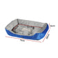 MEDIUM Dog Beds Pet Calming Soft Mat Sleeping Comfy Plush Cave Washable - Blue