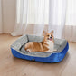 MEDIUM Dog Beds Pet Calming Soft Mat Sleeping Comfy Plush Cave Washable - Blue