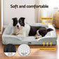 LARGE Dog Beds Pet Calming Soft Cushion Egg Crate Sofa Removable Washable - Grey