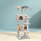 Cat Tree 134cm Trees Scratching Post Scratcher Tower Condo House Furniture Wood Beige