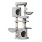 Cat Tree Tower Scratching Post Scratcher Wood Condo House Toys Bed 123cm - Grey