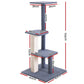 Cat Tree 124cm Trees Scratching Post Scratcher Tower Condo House Furniture Wood Steps - Grey