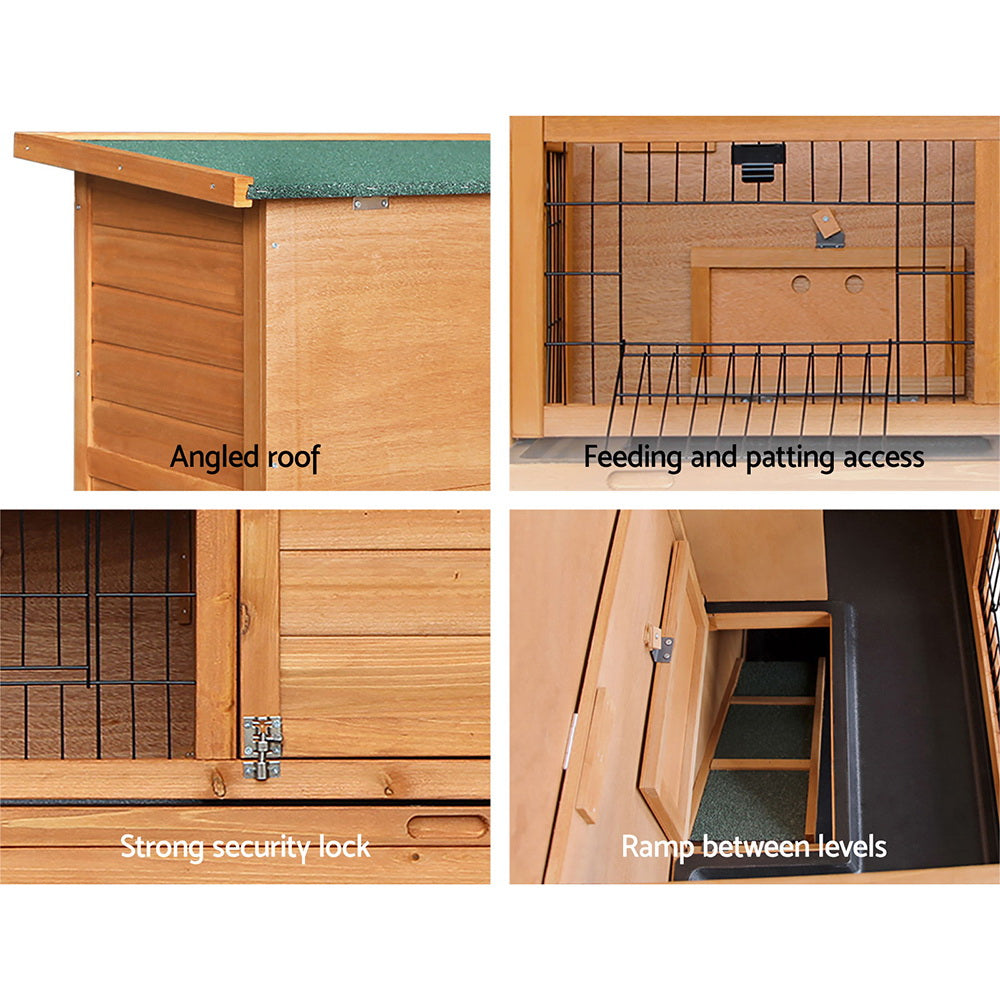 Rabbit Hutch Wooden Pet Hutch 82cm x 91.5cm x 45cm