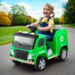 Kids Ride On Car Garbage Truck Police Light 12V Electric Toys Cars - Green