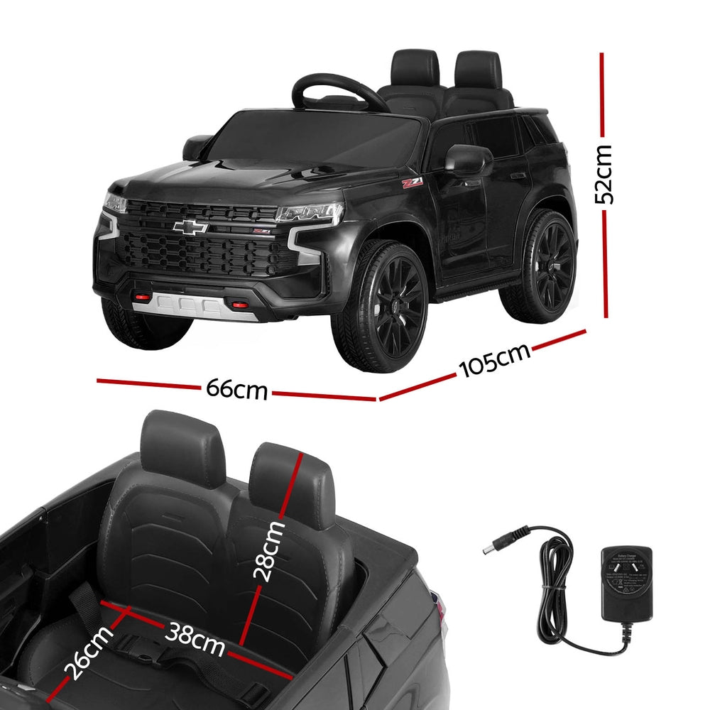 Kids Ride On Car Licensed Chevrolet Tahoe Electric Toys Horn Remote 12V - Black