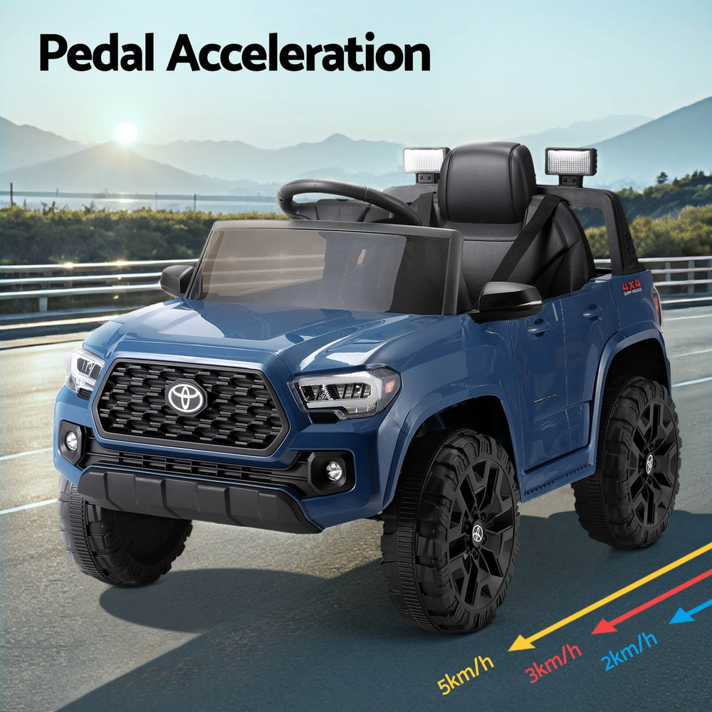 Kids Electric Ride On Car Toyota Tacoma Off Road Jeep Toy Cars Remote 12V - Blue