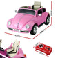 Kids Ride On Car Licensed Volkswagen Beetle Electric Toys Horn Remote 6V - Pink